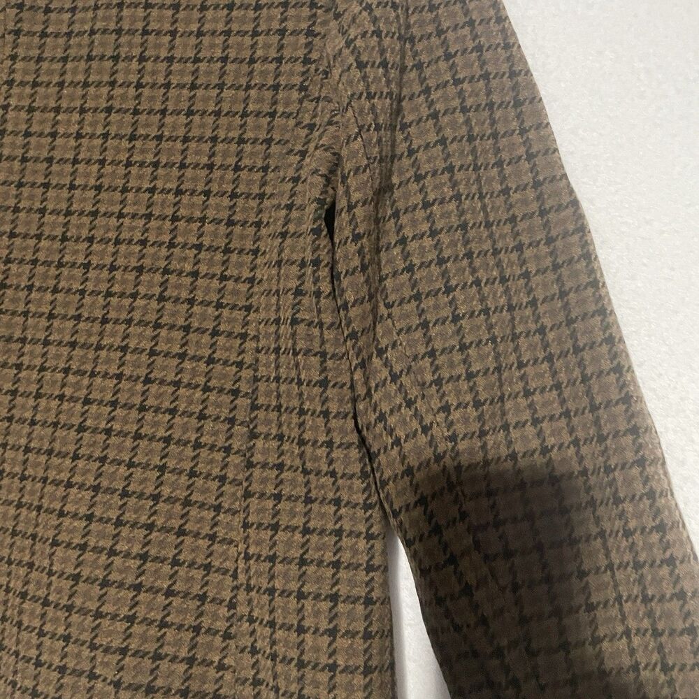 Old Navy Blazer Womens Small S Brown Houndstooth Corpcore Academia Preppy Office - Picture 15 of 16